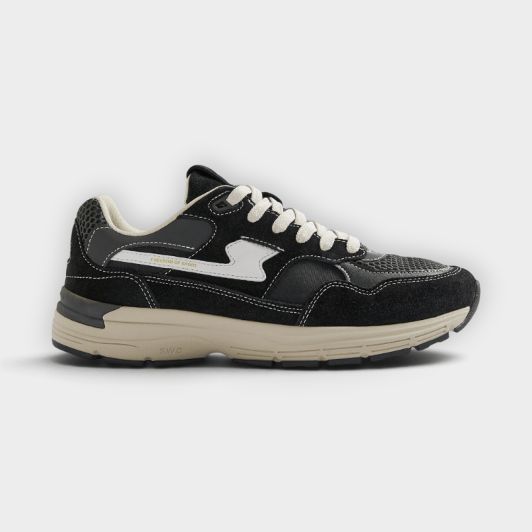 Stepney Workers Club – Zapatillas Amiel S-Strike Suede Mix Black