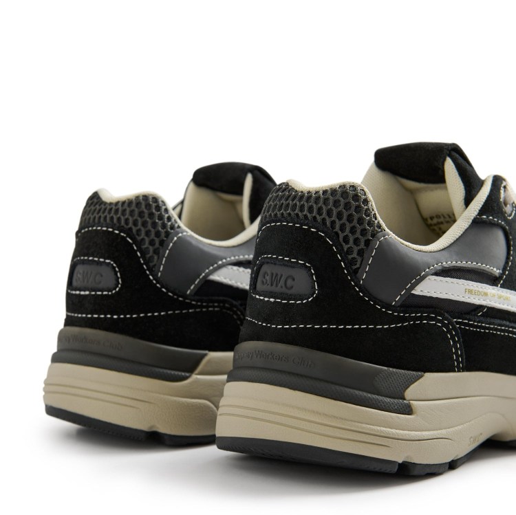 Stepney Workers Club – Zapatillas Amiel S-Strike Suede Mix Black – foto 4