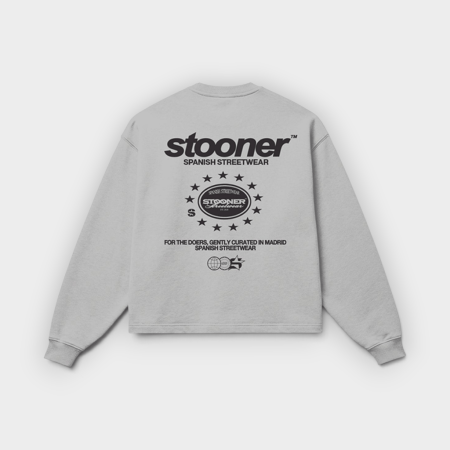 Stooner – Sudadera Acero Grey Crewneck