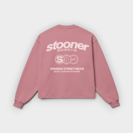 Stooner – Sudadera Garmet Crewneck Pink