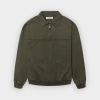 Woodbird – Polo Sudadera Loke Washed Zip Dark Olive