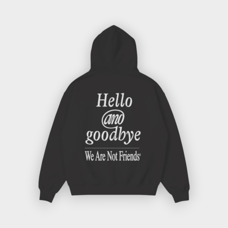 We Are Not Friends - Sudadera con Capucha Hello & Goodbye Black