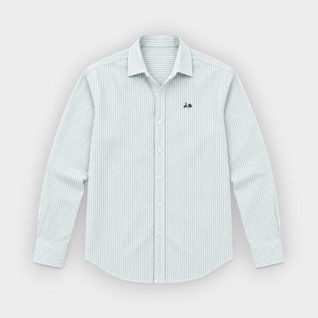 Scotta 1985 - Camisa Oxford rayas organic verde