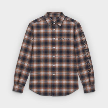 No Problemo - Camisa Findings Plaid de Manga Larga Navy