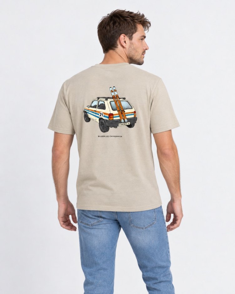 Blueblue Chihuahua Camiseta Fiat Gris Piedra - foto con modelo