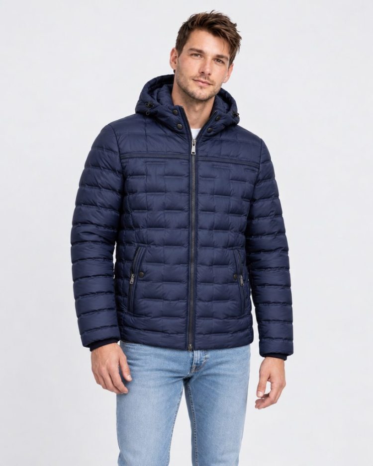 Blueblue Chihuahua Chaqueta Acolchada Navy - foto con modelo