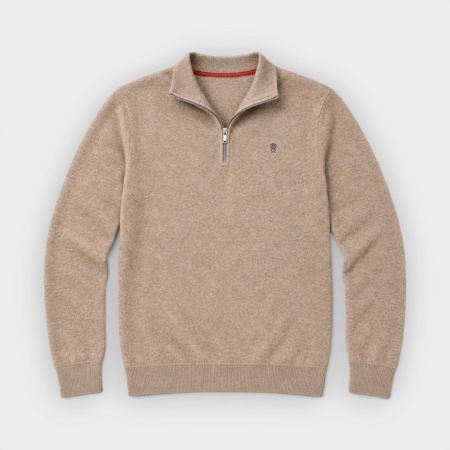 Blueblue Chihuahua - Jersey de Media Cremallera Beige