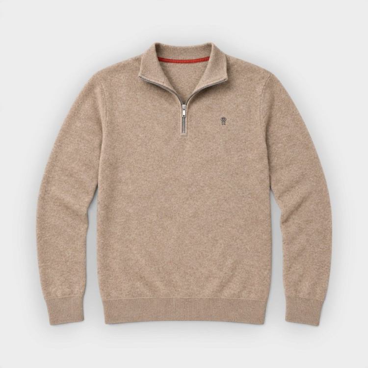 Blueblue Chihuahua - Jersey de Media Cremallera Beige