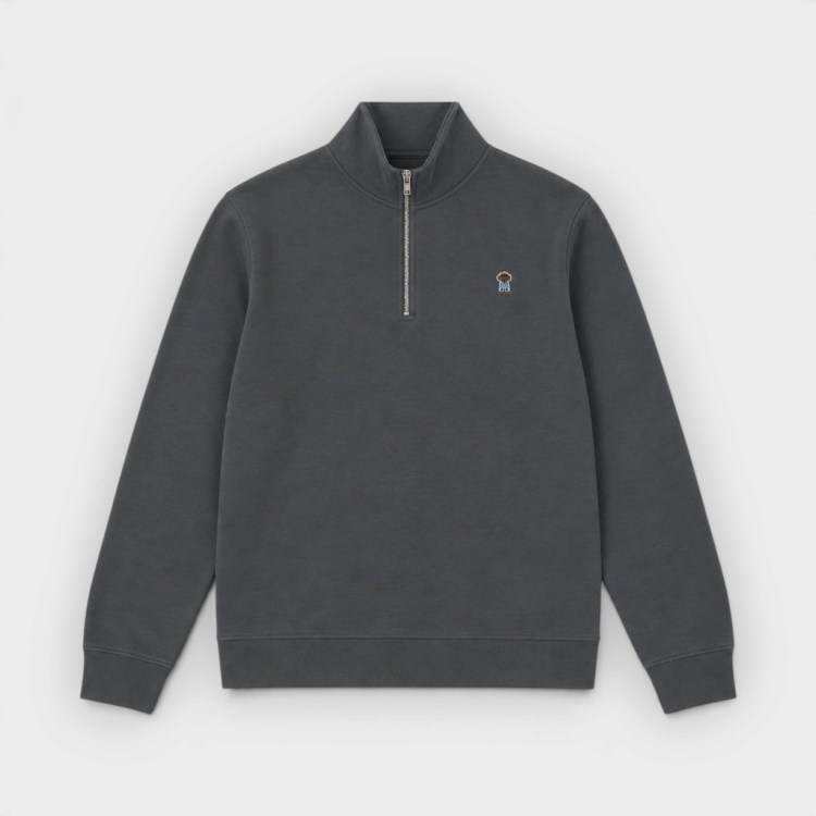 Blueblue Chihuahua Sudadera de Medio Cremallera Antracita