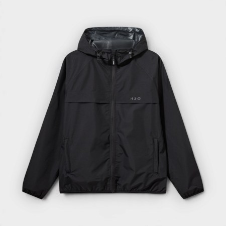 H2O Chubasquero Rømø LW Packable Black, vista frontal