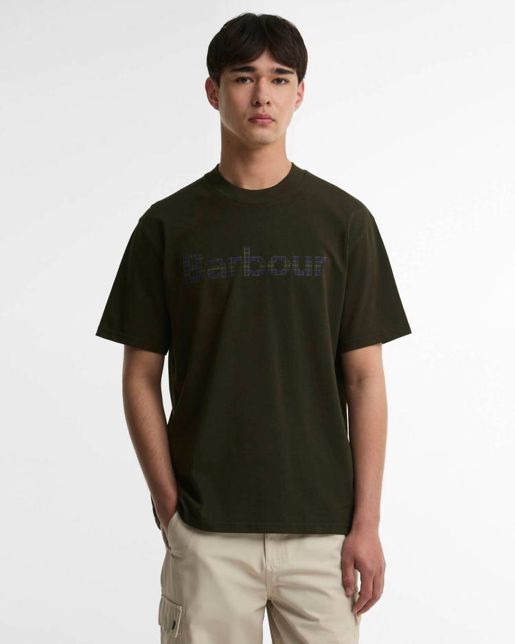 Barbour – Camiseta Tartan Tailored Crest Sage – foto 2