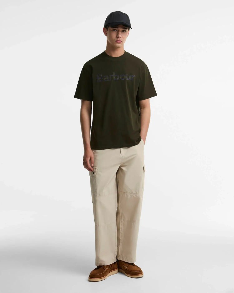 Barbour – Camiseta Tartan Tailored Crest Sage – foto 3