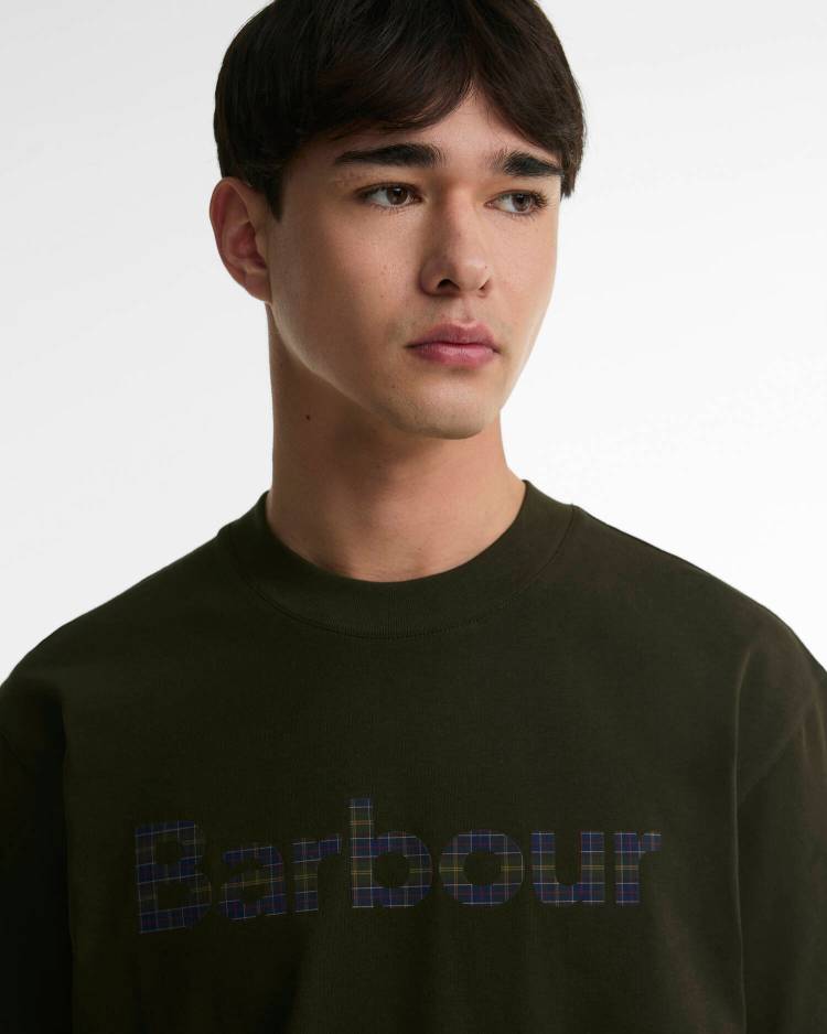 Barbour – Camiseta Tartan Tailored Crest Sage – foto 5
