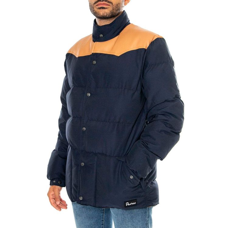Penfield Pellam Navy Blazer puesto, vista lateral