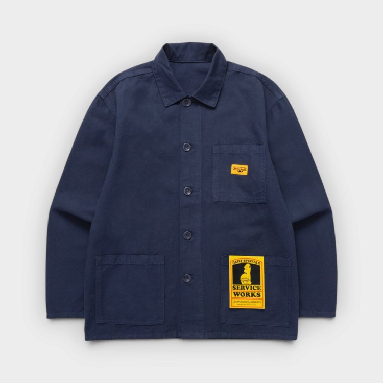 Service Works Classic Chore Shirt Dark Navy – vista 1