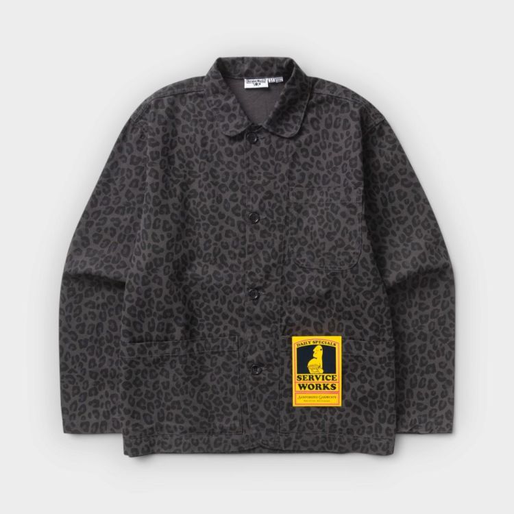 Service Works Patterned Easy Chef Shirt Black Leopard – vista 1