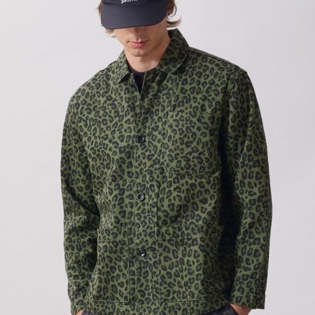 Service Works Patterned Easy Chef Shirt Green Leopard – vista 2