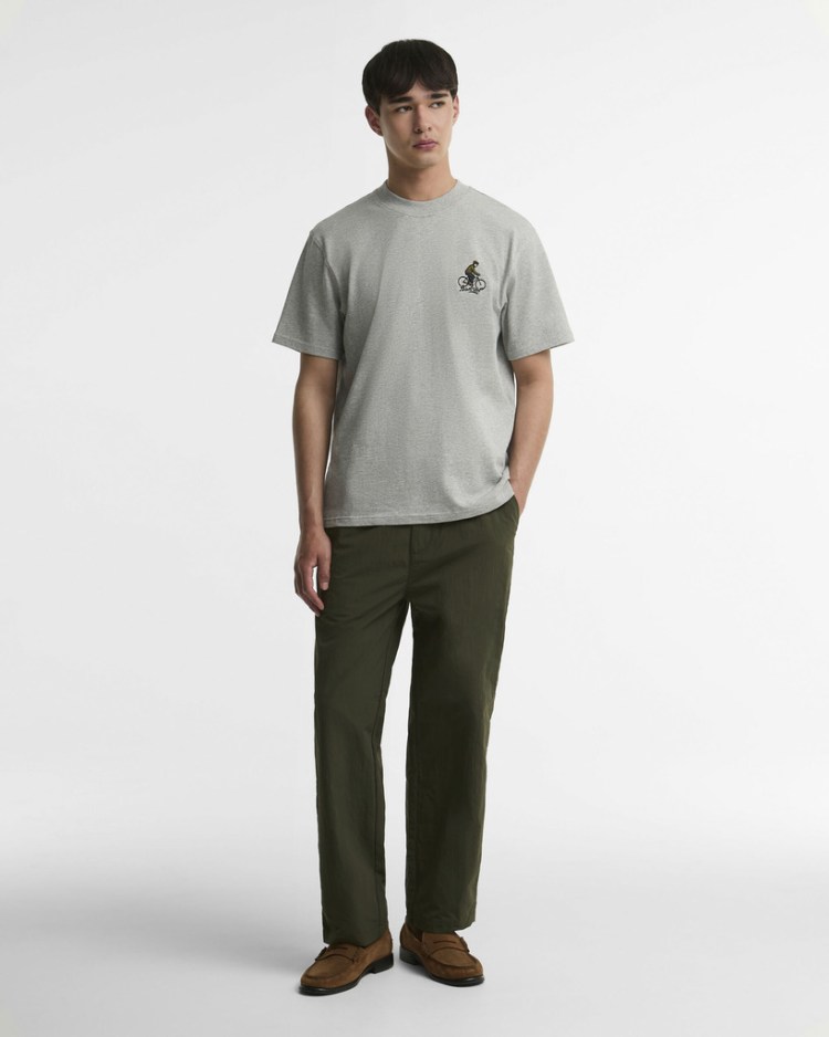 Barbour Trussford Bicycle Oversized Grey Marl – look completo