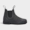 Blundstone botas Chelsea steel grey waxed suede #1910 – vista lateral