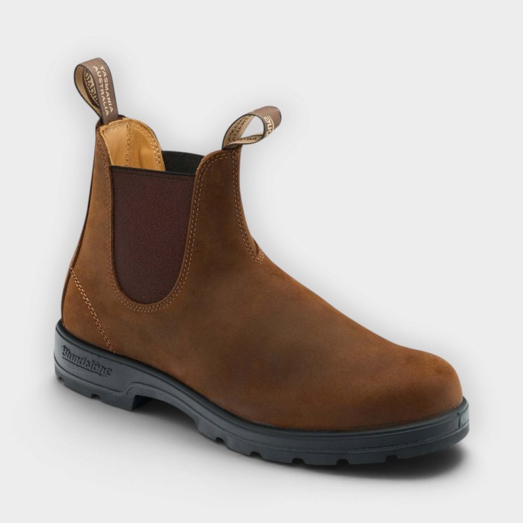 Blundstone botas Chelsea teak nubuck #2544 – vista de tres cuartos