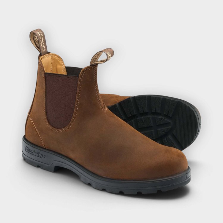 Blundstone botas Chelsea teak nubuck #2544 – vista con la suela