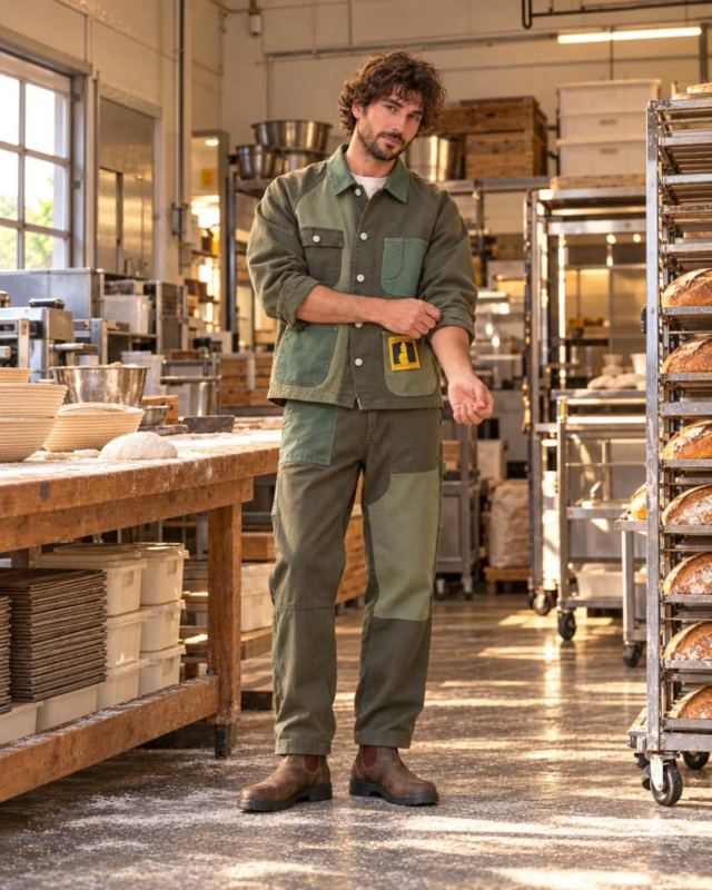 Patchwork con oficio. La chaqueta Coverall 2.0 y el pantalón Utility Chef…